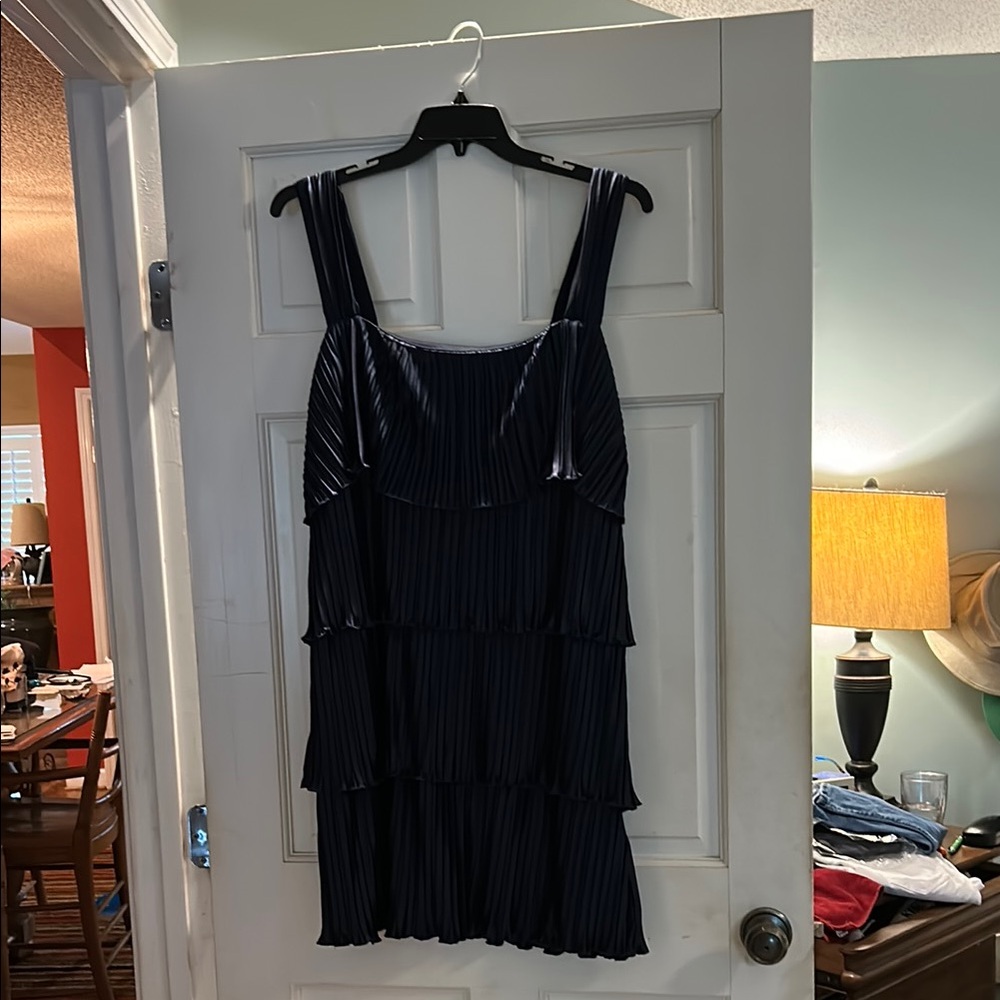 DKNY Dark Blue Layered Mini Dress